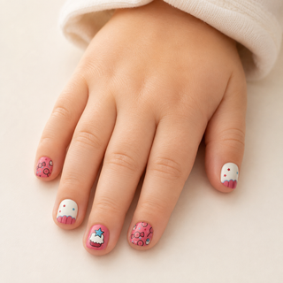 Sweet Treats | Candy Kids Press-On Nails worn on a child's hand