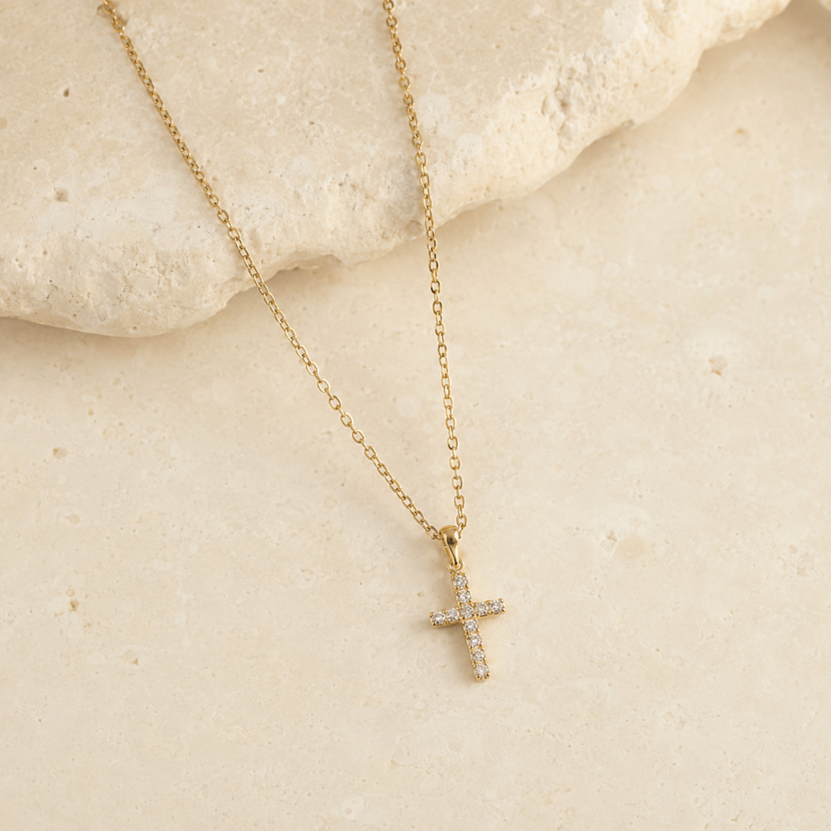Dainty Zircon Cross Necklace product view
