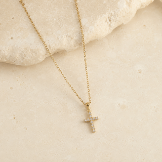 Dainty Zircon Cross Necklace product view