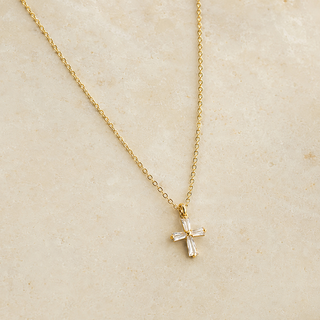 Zircon Cross Charm Necklace – Style A1 product view