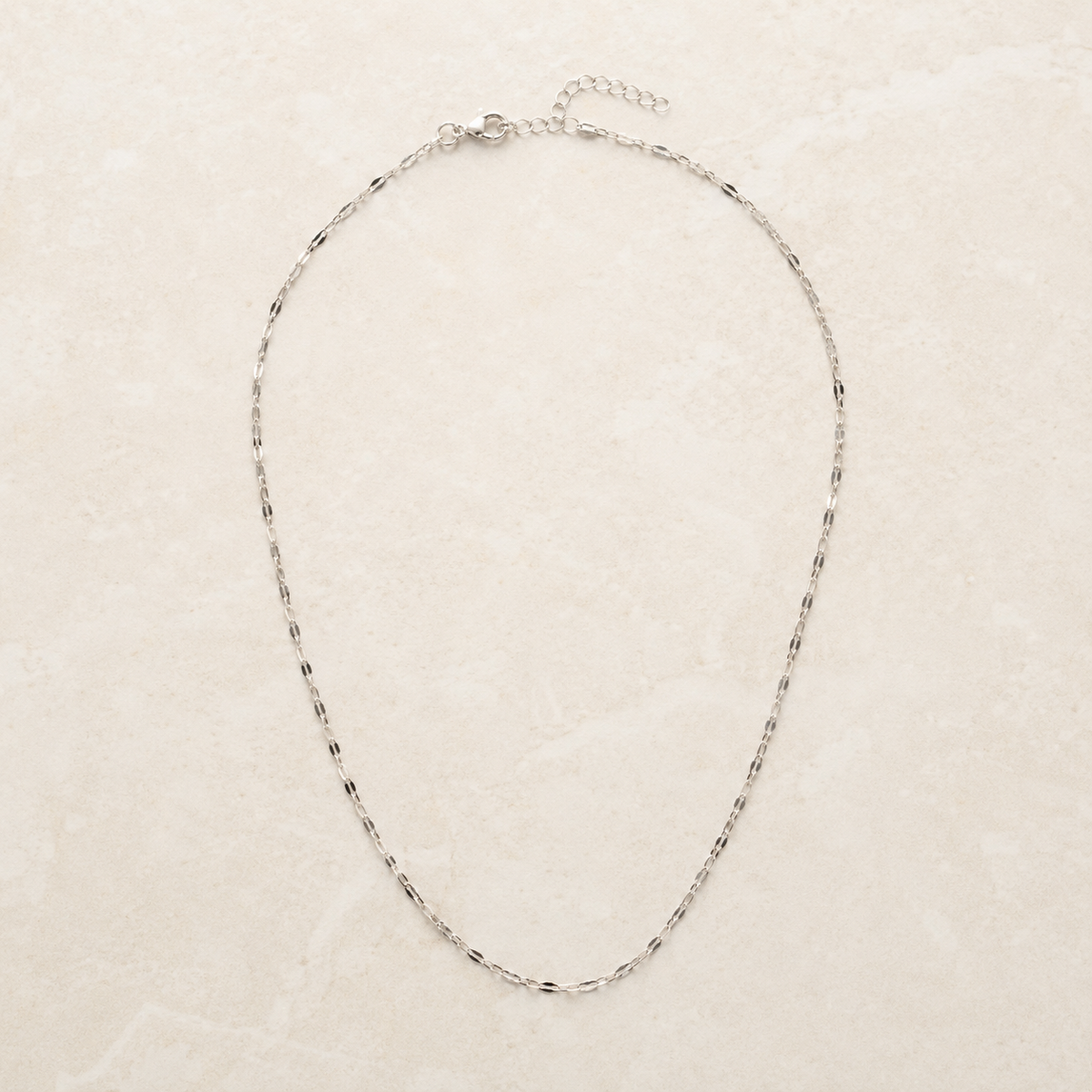 Slim Link Chain Necklace – Silver product view