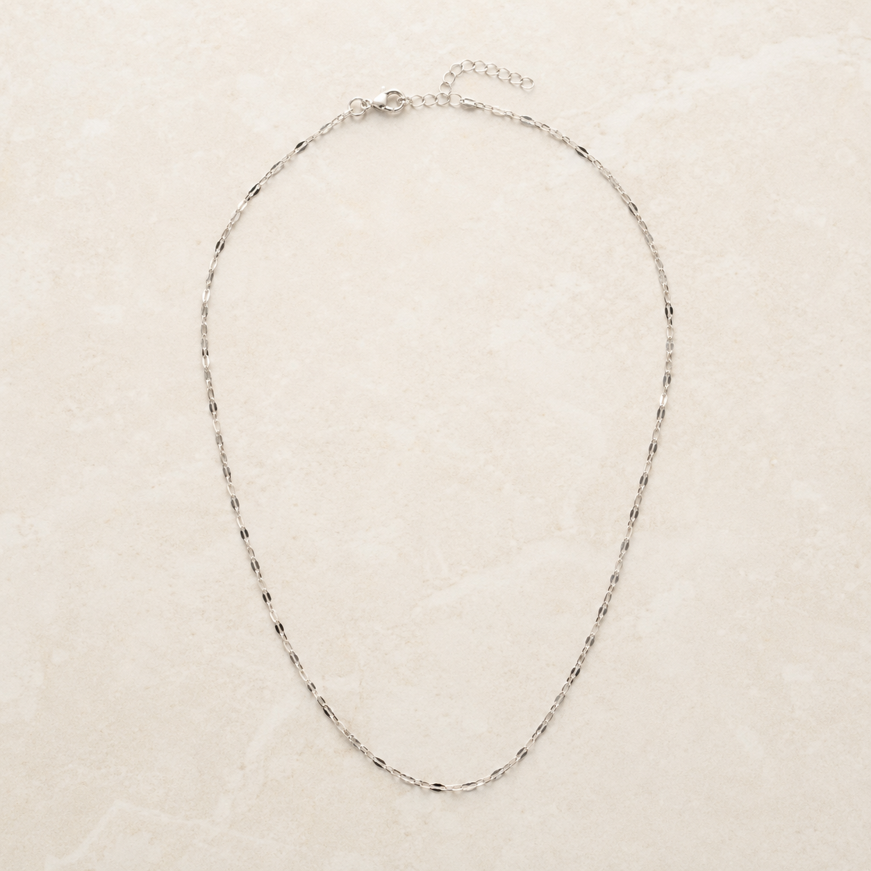Slim Link Chain Necklace – Silver product view