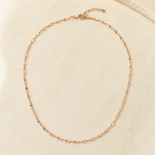 Slim Link Chain Necklace – Rose Gold product view