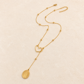 Virgin Mary Zircon Ball-Chain Necklace – Style 1 product view