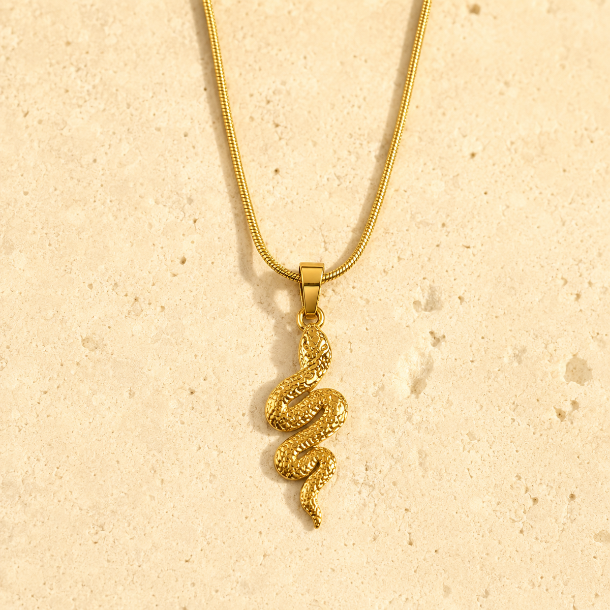 Spirit Snake Gold Pendant Necklace product view