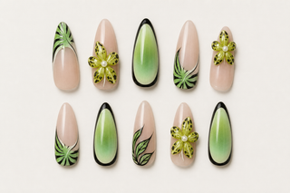 Prism Stained Glass Press-On Nails - flatlay