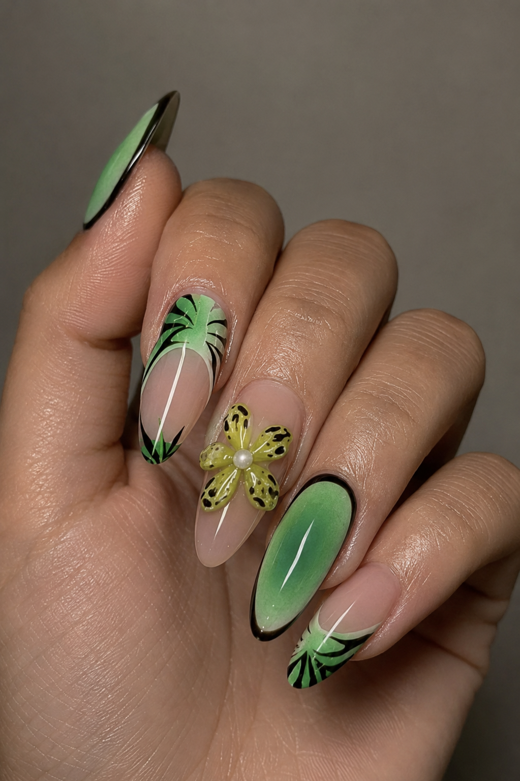 Prism Stained Glass Press-On Nails - handshot