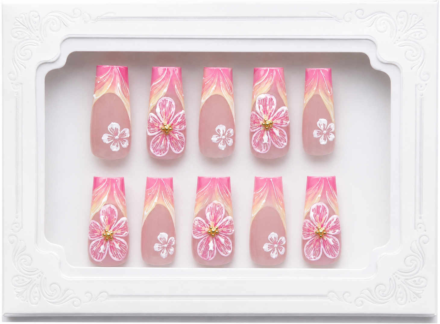 Purple Chrome Cross Press-On Nails - packaging