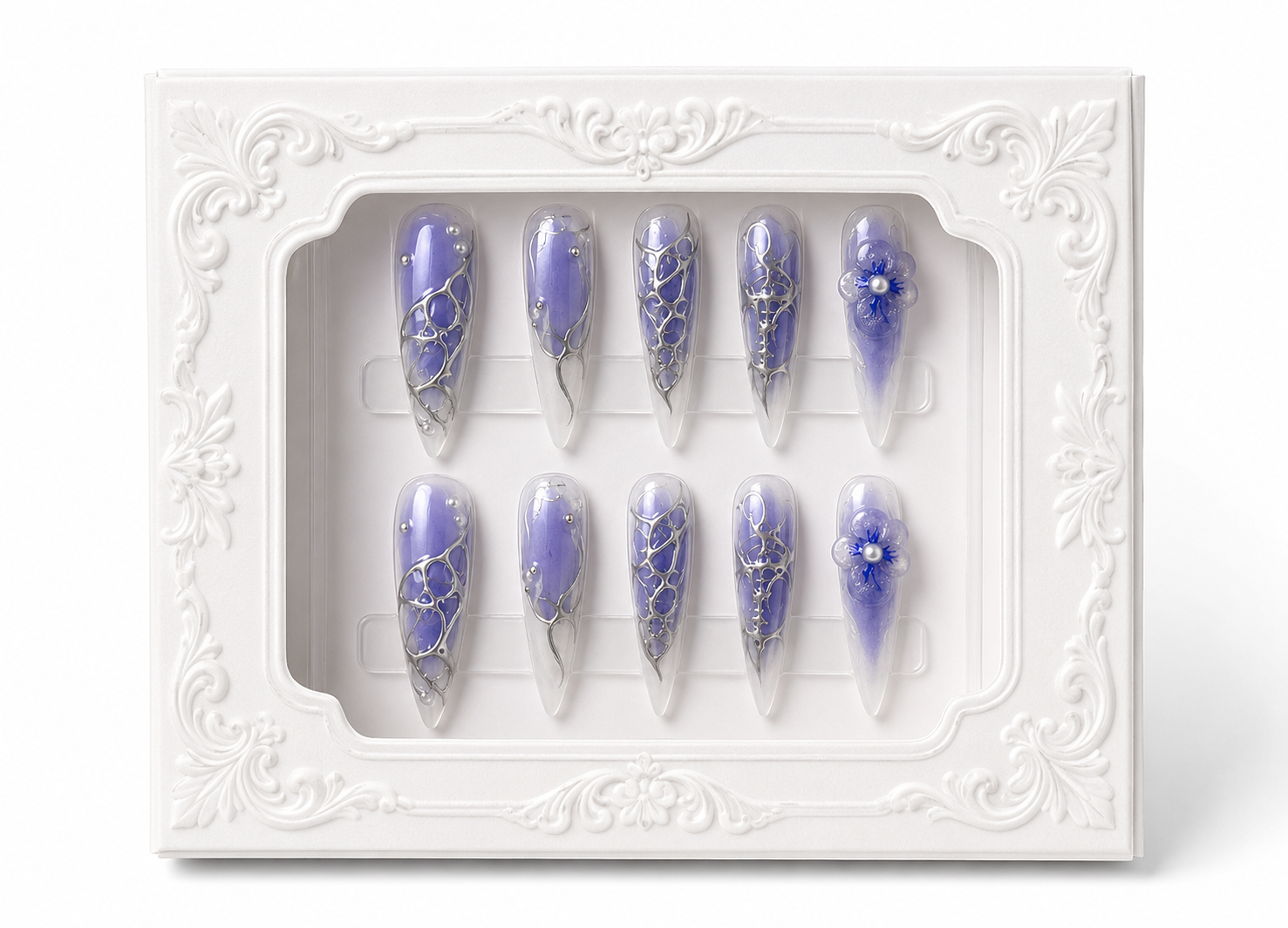 Blue Moon Chrome Press-On Nails - packaging
