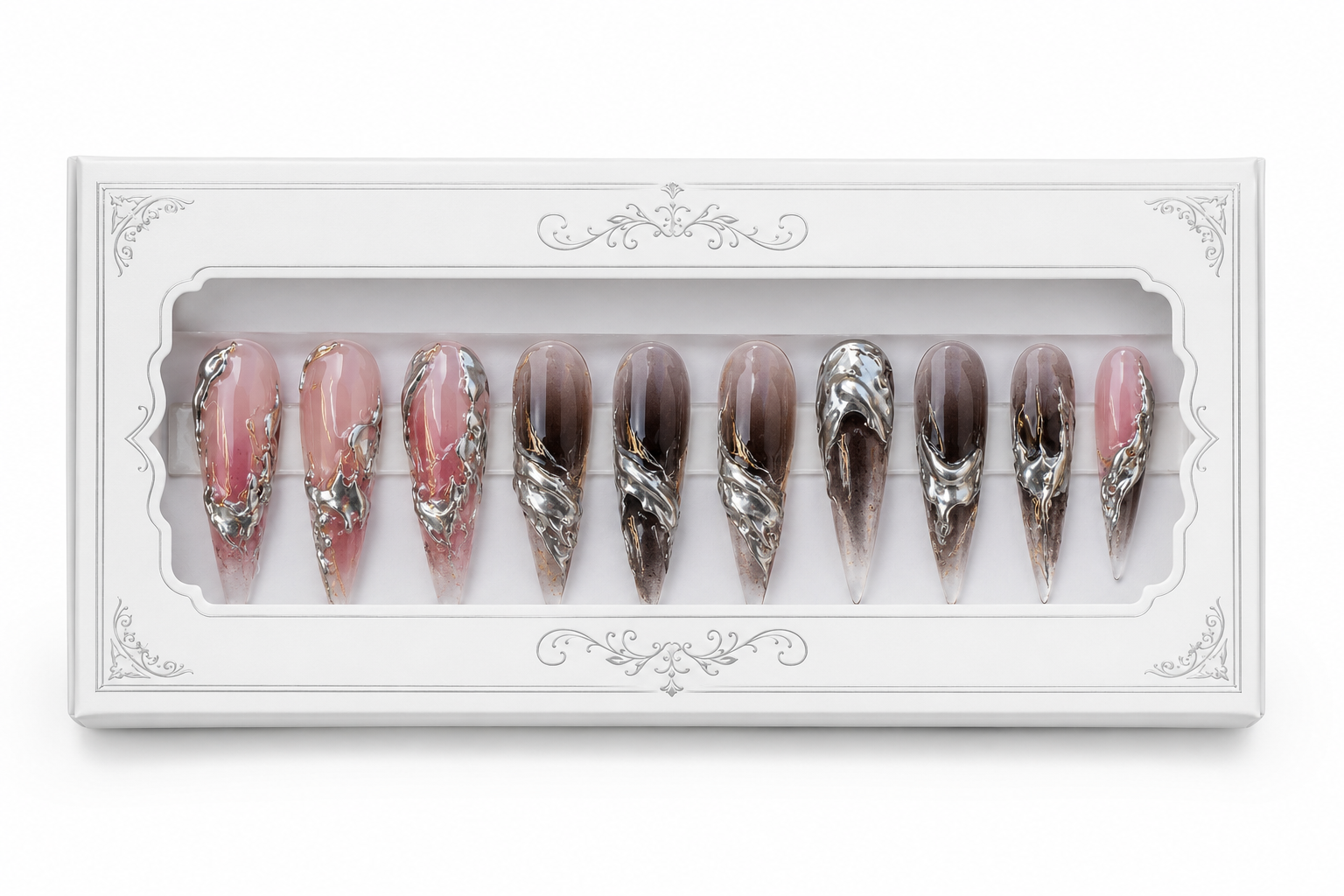 Emerald Heirloom Press-On Nails - packaging