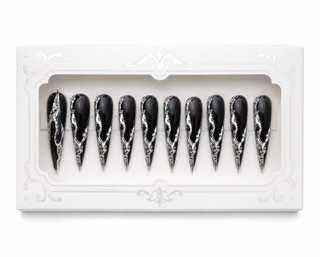 Liquid Silver Stiletto Press-On Nails - packaging