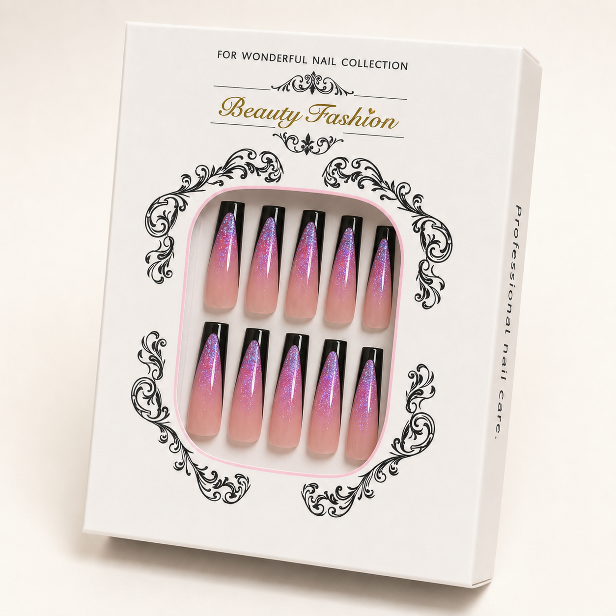 Violet Galaxy Square Press-On Nails - packaging