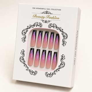 Violet Galaxy Square Press-On Nails - packaging