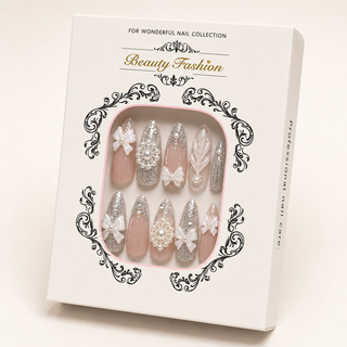 Silver Baroque Bloom Press-On Nails - packaging
