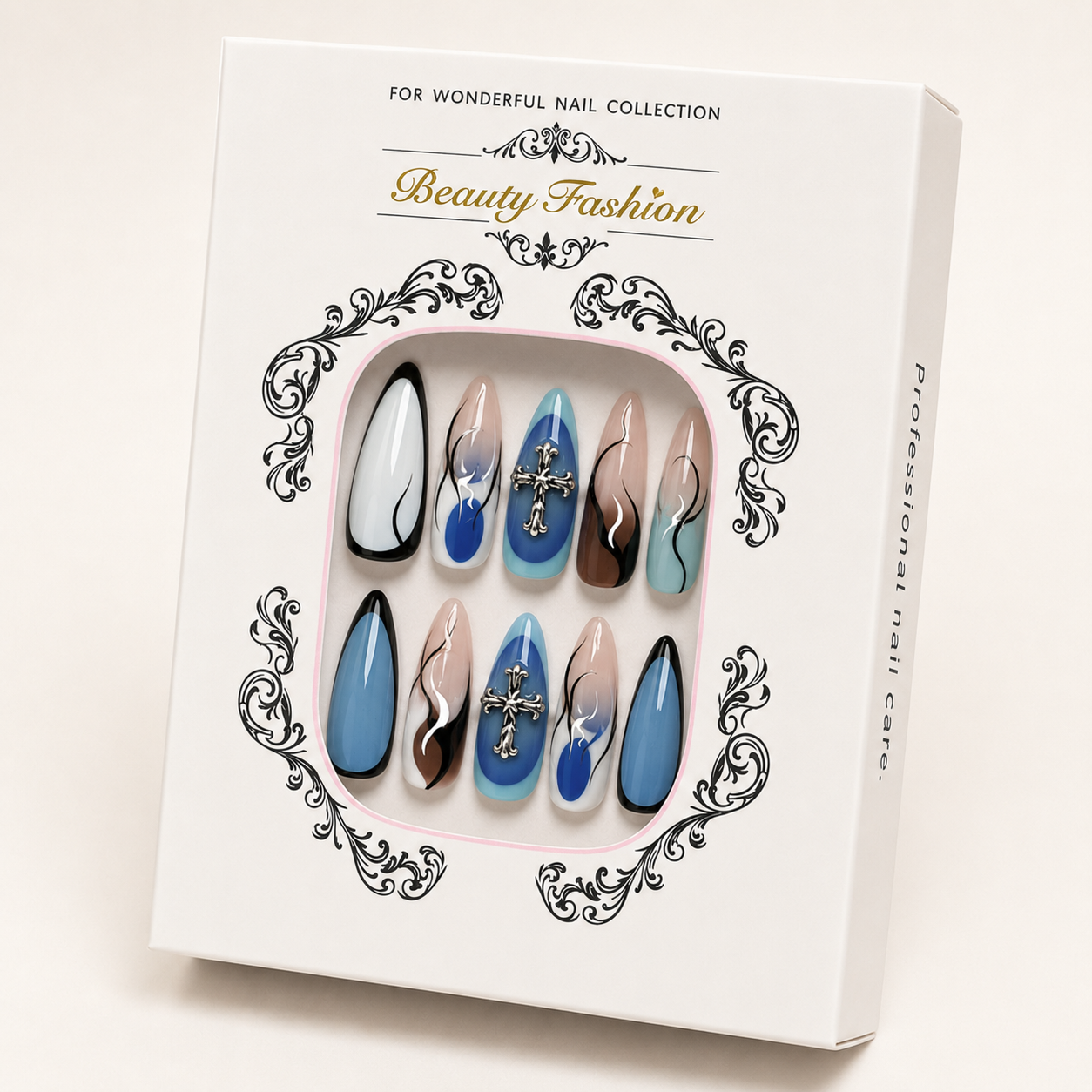 Azure Crosswork Press-On Nails - packaging