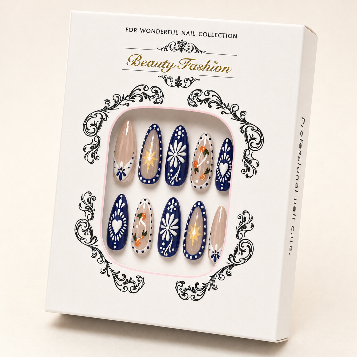 Midnight Silver Edge Press-On Nails - packaging