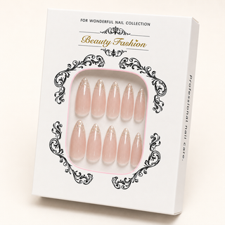 Champagne Glitter French Press-On Nails - packaging