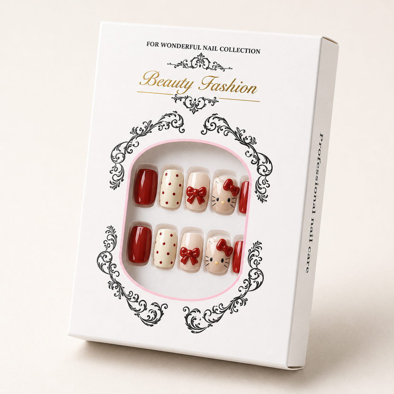 Cherry Cat Shorties Press-On Nails - packaging