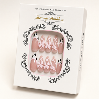 Ballet Cow Bow Press-On Nails - packaging