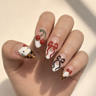 Cherry Cat Couture Press-On Nails - handshot