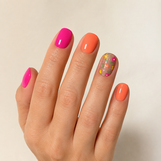 Sunset Garden Press-On Nails - handshot