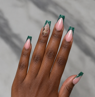Pastel Garden Embossed Press-On Nails - handshot