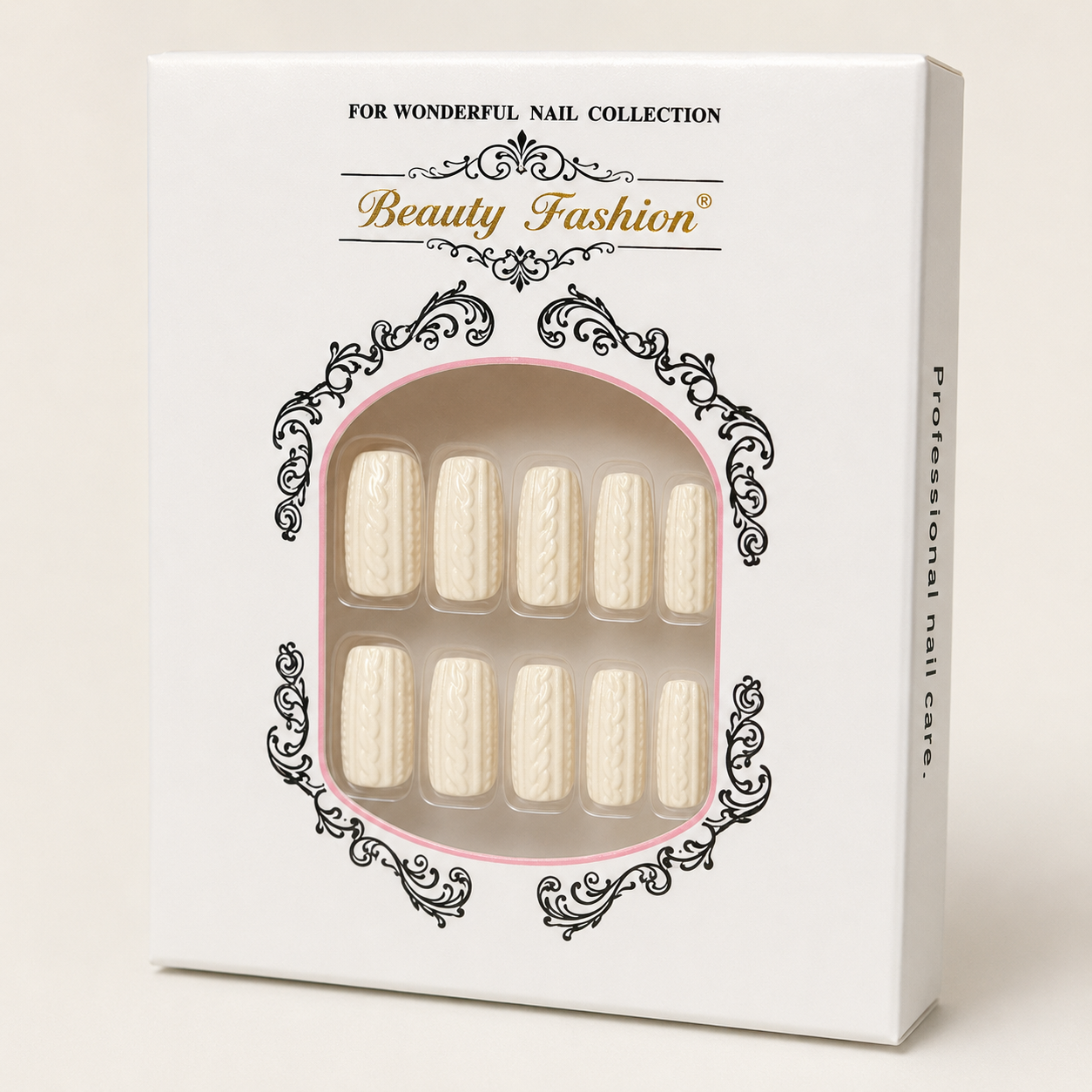 Ivory Knit Press-On Nails - packaging