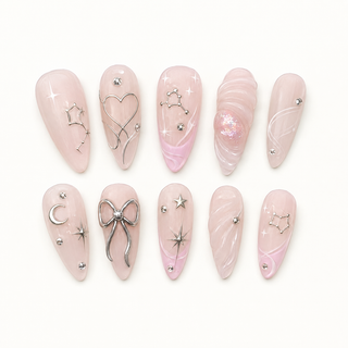 Celestial Butterfly Press-On Nails - flatlay