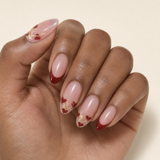 Scarlet Heart French Press-On Nails - handshot