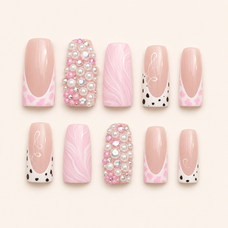 Pearl Blush French Press-On Nails - flatlay