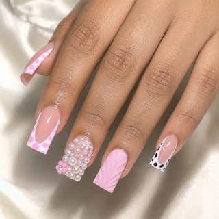 Pearl Blush French Press-On Nails - handshot