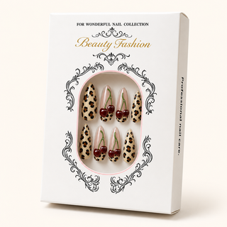 Cherry Leopard Press-On Nails - packaging