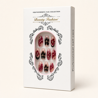 Merlot Bloom Press-On Nails - packaging