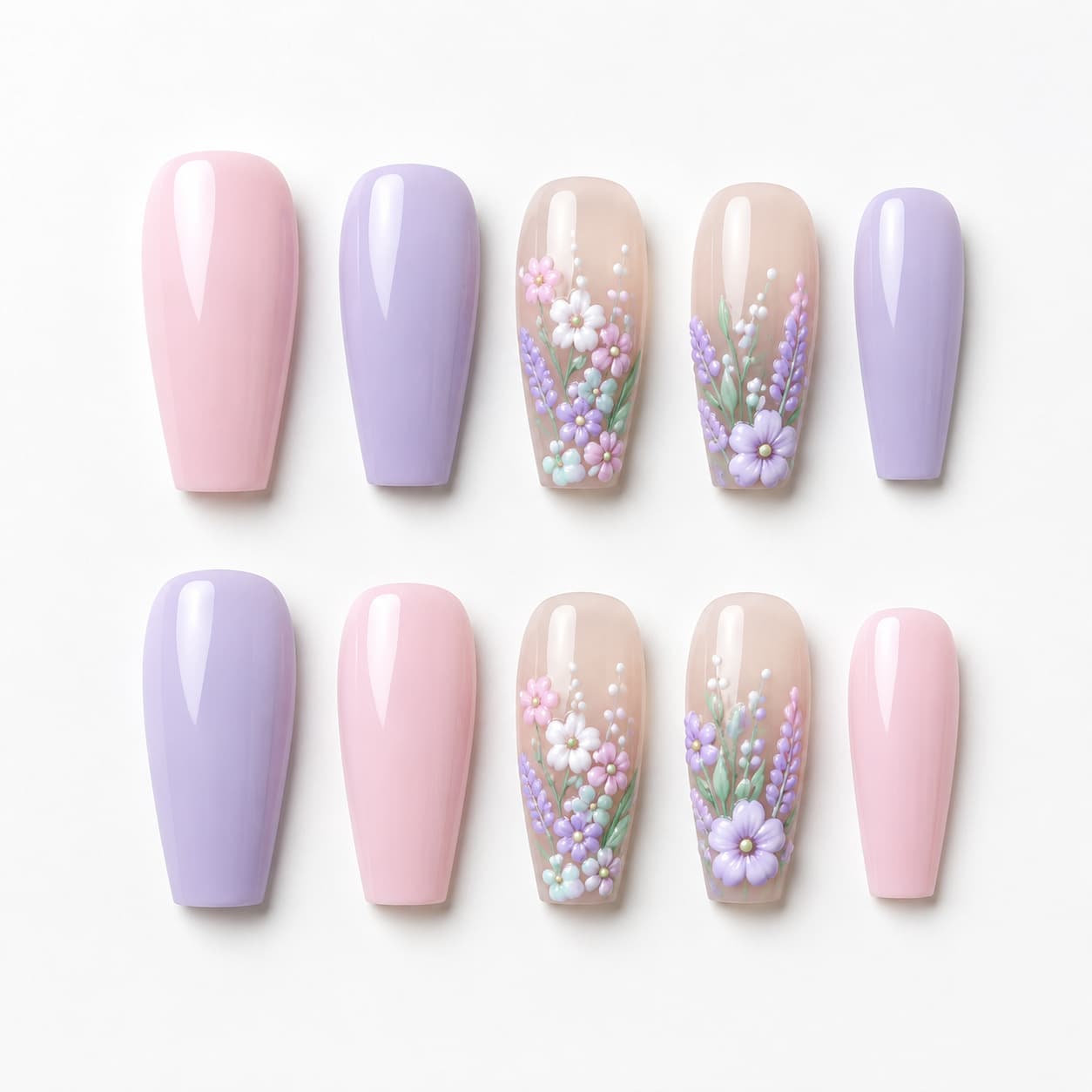 Lavender Meadow Press-On Nails