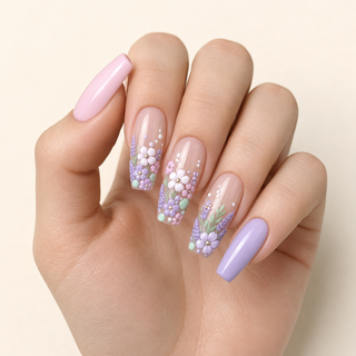 Lavender Meadow Press-On Nails - handshot