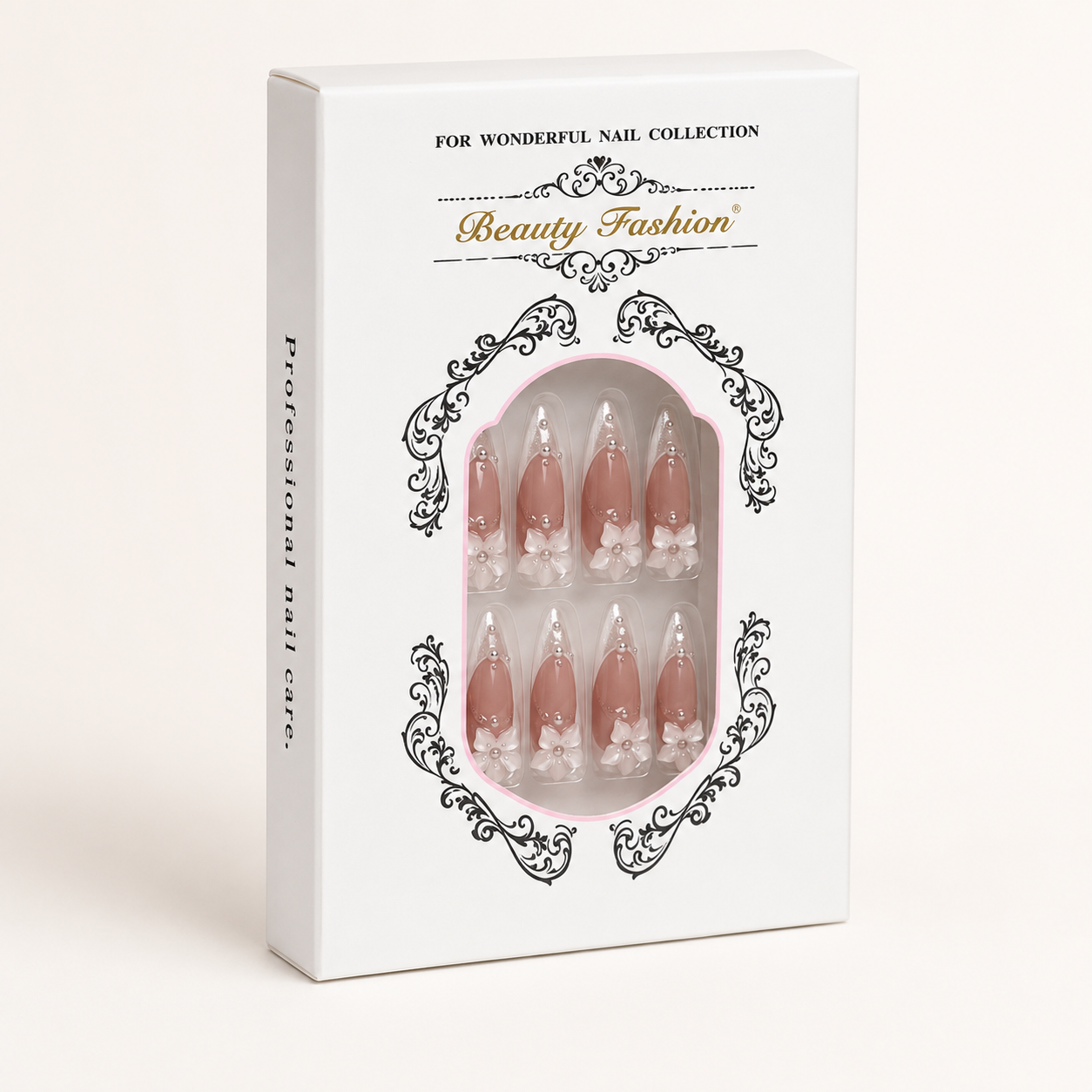 Silver Bow French Press-On Nails - packaging